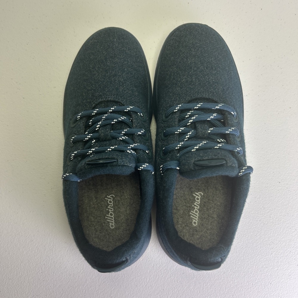Allbirds Wool Runner Mizzle Sneaker Womens 7 Teal Blue Water Repellent - Picture 4 of 8